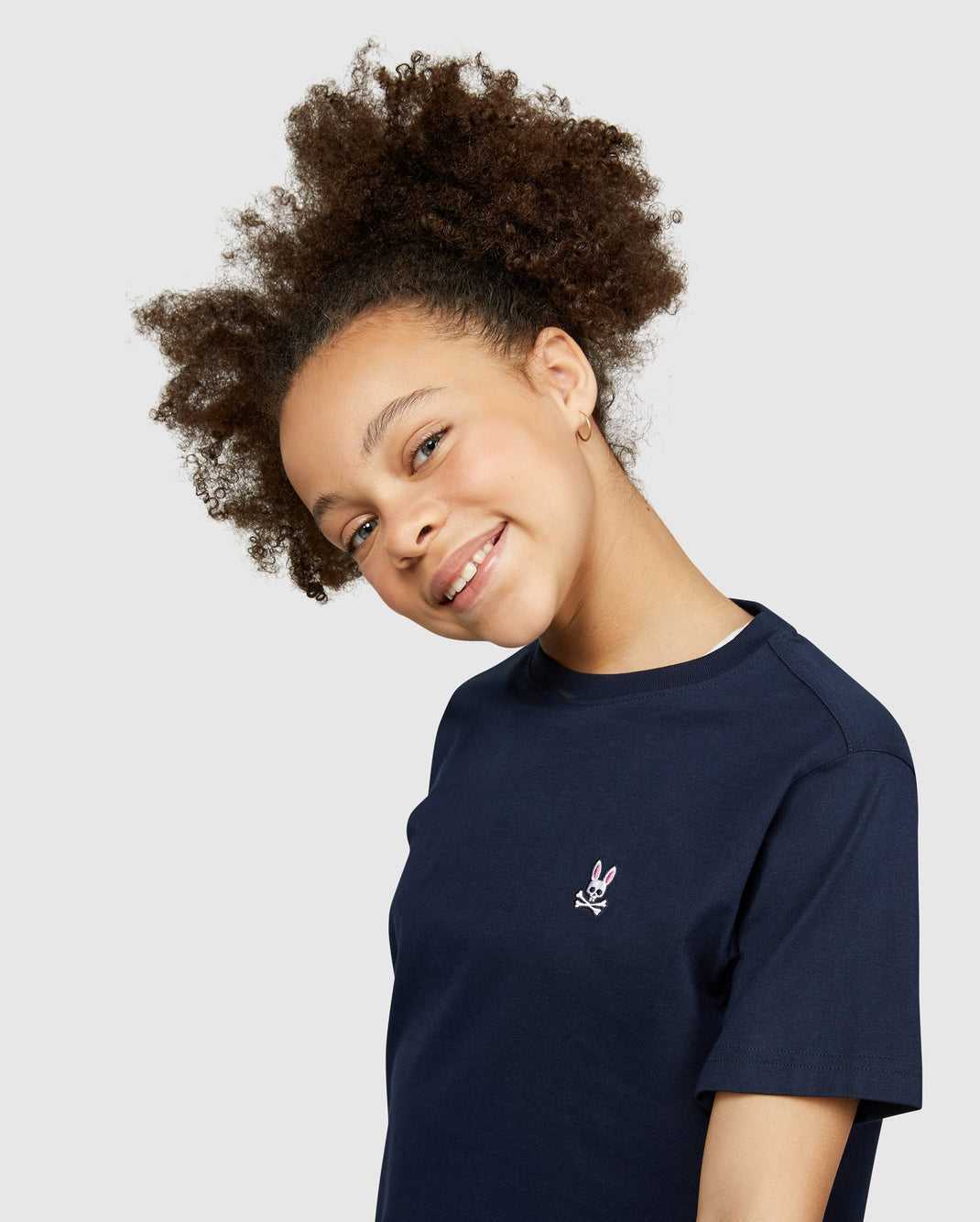 T Shirt Graphique Psycho Bunny Classic Crew Neck Tee Bleu Marine Enfant | LNR-70251219